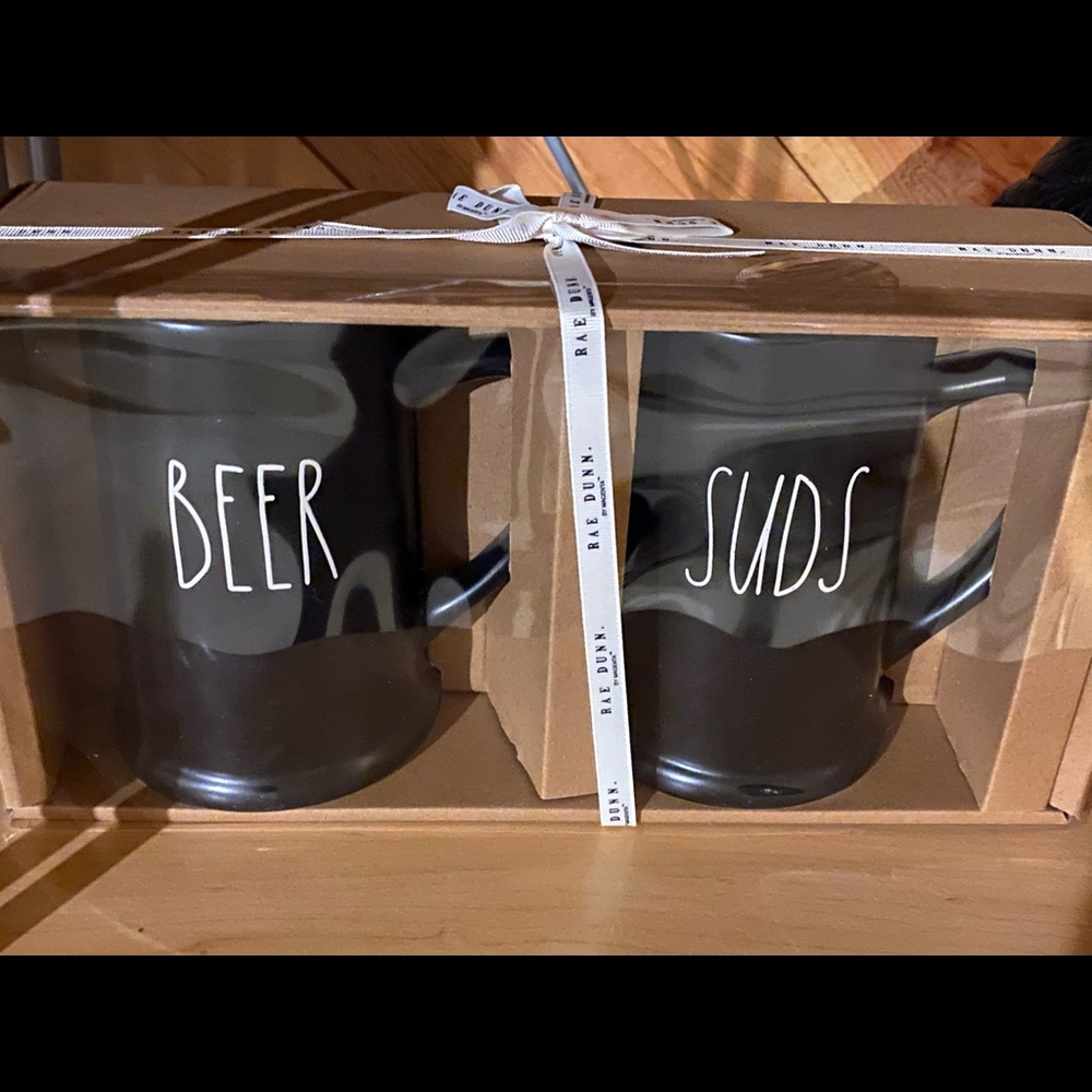 Rae Dunn Beer & Suds mugs NWT